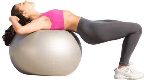 Fitness Woman Exercising with Ball on Transparent Background - Download Free Stock Videos Pikwizard.com