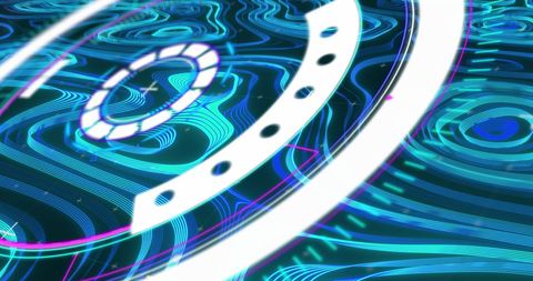 Scanning Circles on Digital Topographic Background - Download Free Stock Images Pikwizard.com