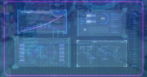 Data Processing Interface Over Shopping Cart Imagery - Download Free Stock Images Pikwizard.com