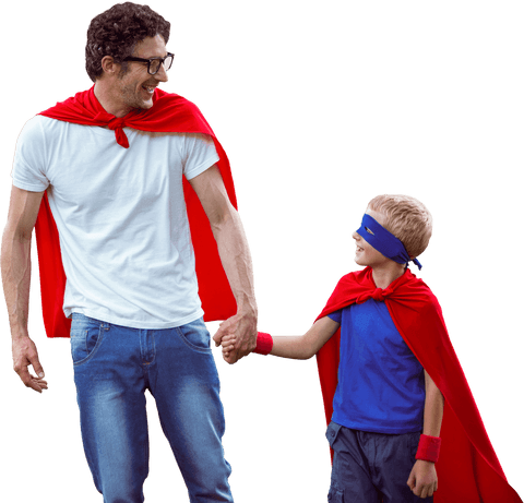transparent superhero father and son bonding moment - Download Free Stock Videos Pikwizard.com