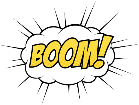 comic book style boom text overlay on transparent background - Download Free Stock Videos Pikwizard.com