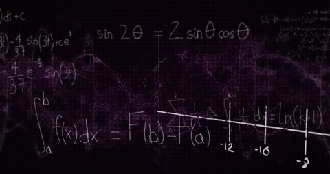 Abstract Mathematics Overlay Screen Visualization