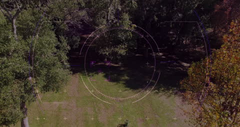 Advanced Drone Tracking Overleaf of Tree-Lined Field