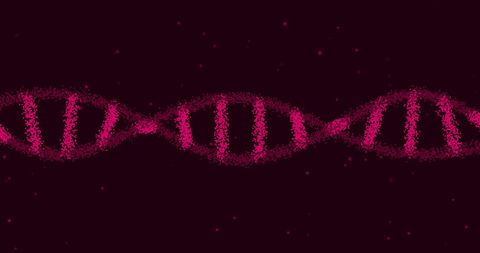 Digital DNA Strand on Dark Background - Download Free Stock Images Pikwizard.com