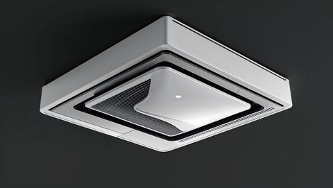 Modern ceiling ac unit with vent grille and led light