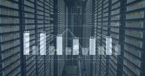 financial data processing in high-tech server room - Download Free Stock Images Pikwizard.com
