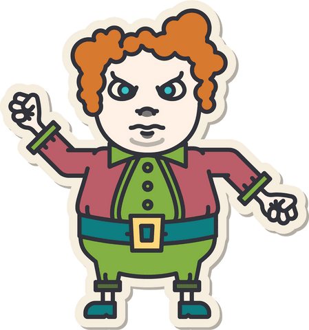 angry leprechaun icon illustration transparent background - Download Free Stock Videos Pikwizard.com