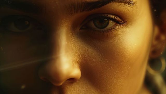 Elegant Female Portrait with Dramatic Light and Soft Glow