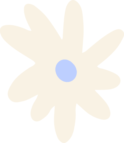 Floral Minimalist Pastel Flower Design with Transparent Background