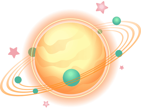 vibrant cosmic planet with rings on transparent background - Download Free Stock Videos Pikwizard.com