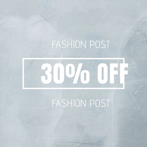minimalist fashion sale social media ad 30% off - Download Free Stock Templates Pikwizard.com