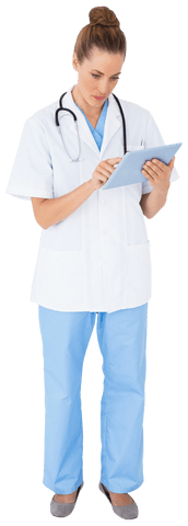 Transparent Nurse Using Tablet for Modern Healthcare - Download Free Stock Videos Pikwizard.com