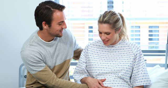 Expectant parents bonding in hospital maternity ward - Download Free Stock Images Pikwizard.com