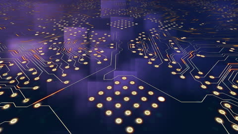 Futuristic Circuit Board with Virtual Processor Concept