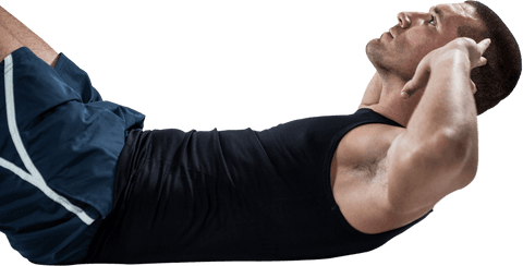 transparent athletic man performing crunches to boost core strength - Download Free Stock Videos Pikwizard.com