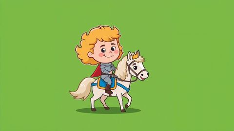 Child Knight Adventures on Horseback in Fantasy Setting