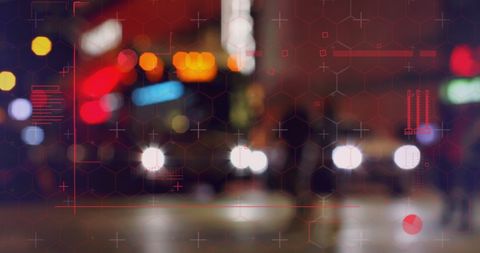 digital data streams and blurred night city background - Download Free Stock Images Pikwizard.com