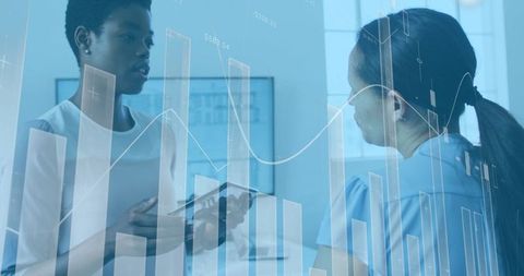 Diverse Professionals Discussing Digital Innovation and Data