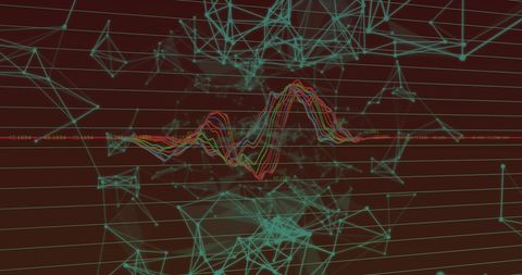 Abstract Digital Network with Colorful Data Lines and Shapes - Download Free Stock Images Pikwizard.com