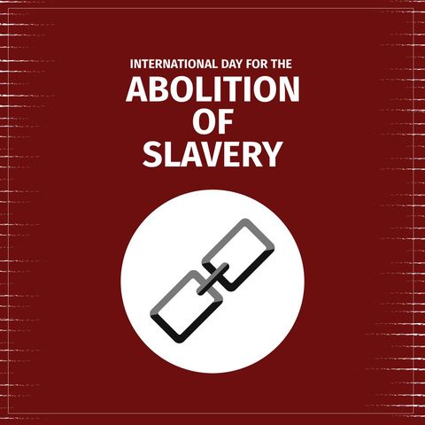international day for abolition of slavery illustration on red background - Download Free Stock Templates Pikwizard.com