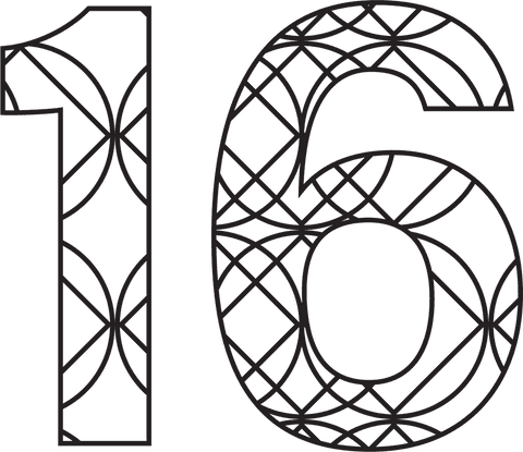 elegant black number 16 with pattern on transparent background - Download Free Stock Videos Pikwizard.com