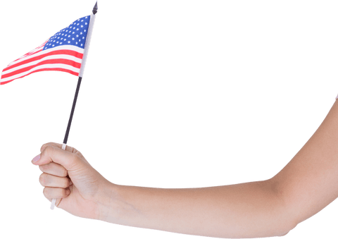 caucasian female hand holding american flag transparent background - Download Free Stock Videos Pikwizard.com