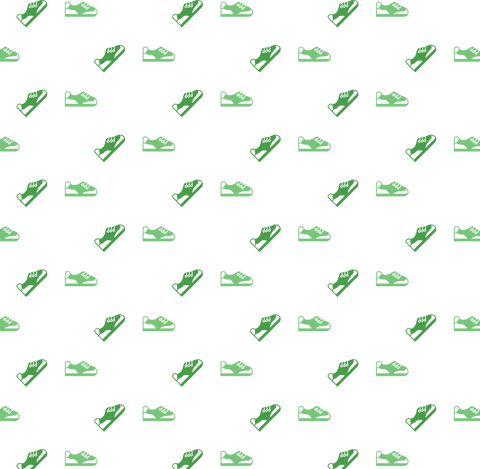 Seamless green pattern on transparent background