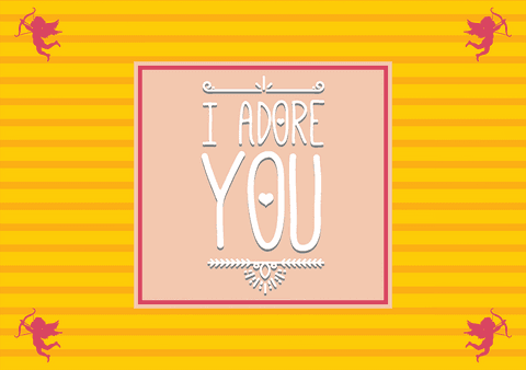 romantic transparent design with cupids and adore you text - Download Free Stock Videos Pikwizard.com
