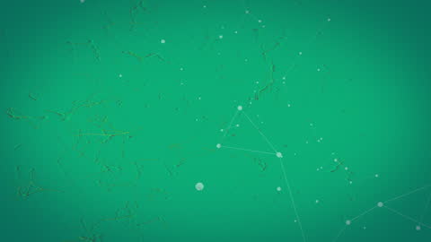 Abstract Network Animation on Turquoise Background