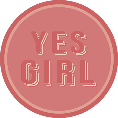 Yes Girl Motivational Text in Salmon Circle Transparent Background - Download Free Stock Videos Pikwizard.com