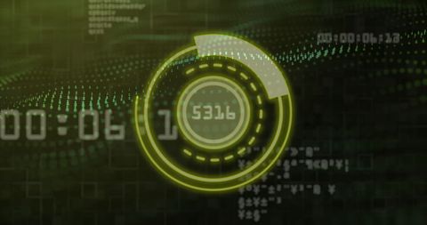 Circular Digital Interface with Cybersecurity Elements - Download Free Stock Images Pikwizard.com