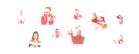 Transparent Background Diverse People Celebrating with Christmas Gifts - Download Free Stock Videos Pikwizard.com