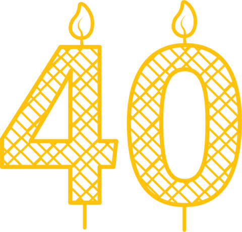 Transparent Number 40 Candle Illustration on Clear Background - Download Free Stock Videos Pikwizard.com