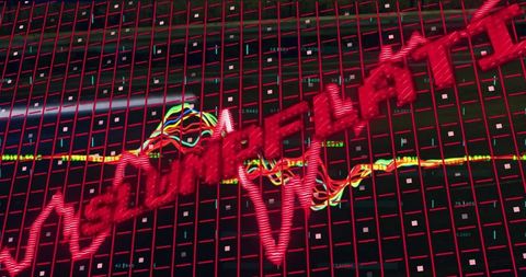 Financial Slumpflation Concept on Trading Dashboard