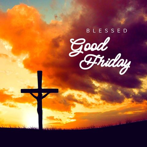 Good Friday with Cross Silhouette at Sunset - Download Free Stock Templates Pikwizard.com