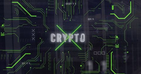 Futuristic Crypto Data Processing in Server Room Concept - Download Free Stock Images Pikwizard.com