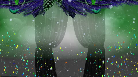Holiday Snowfall Animation with Festive Flowers