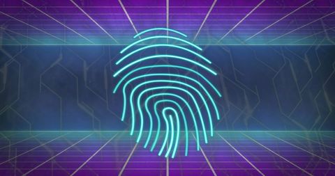 Futuristic Fingerprint Cybersecurity Concept Art - Download Free Stock Images Pikwizard.com