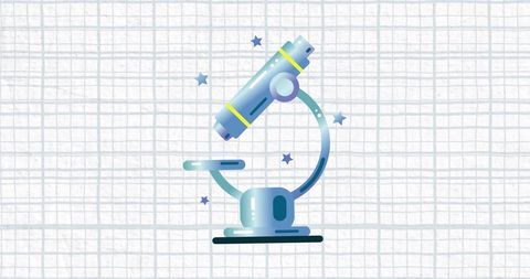 Digital abstract illustration of modern microscope