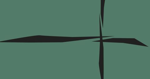 Minimalist Abstract Design with Dynamic Black Lines on Green