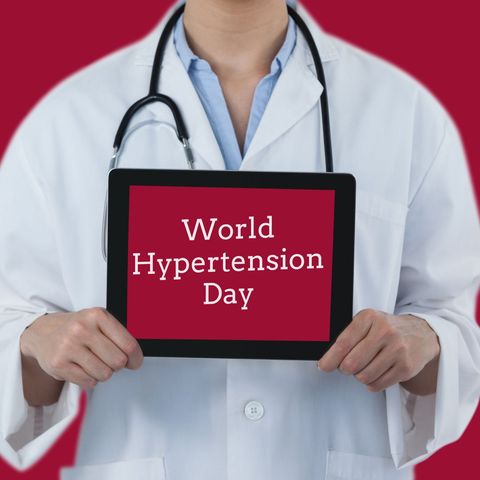 Doctor Promotes World Hypertension Day with Tablet