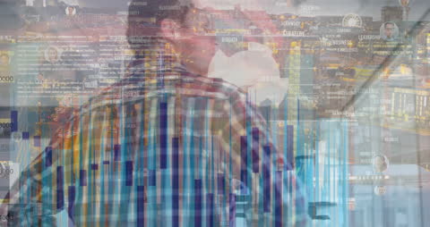 Businessman Analyzing Data Innovation Overlay