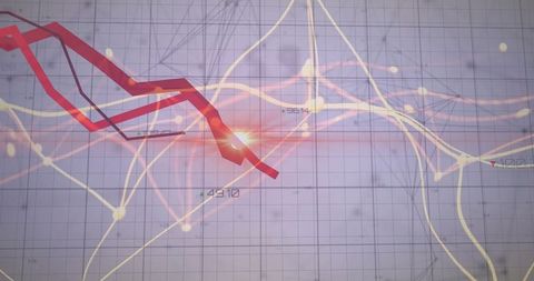 Futuristic Analytics with Descending Graph and Lens Flare