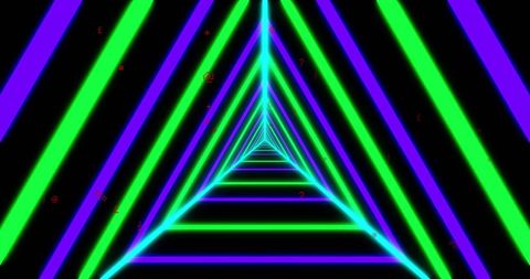 Vibrant Tunneling Triangles with Neon Glow Effect - Download Free Stock Images Pikwizard.com