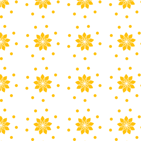 yellow floral and dots pattern on transparent background - Download Free Stock Videos Pikwizard.com