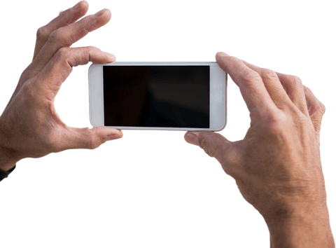 human hands with smartphone isolated on transparent background - Download Free Stock Videos Pikwizard.com