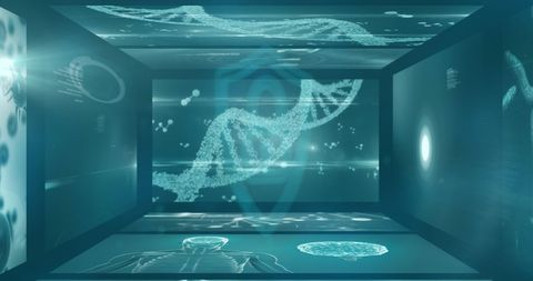 futuristic digital visualization of medical data and cloud computing - Download Free Stock Images Pikwizard.com