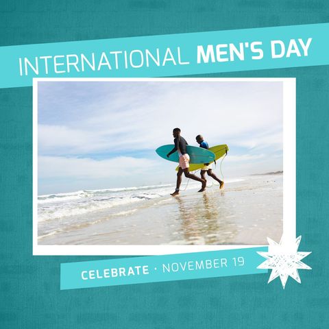 Surfing Adventure on International Men's Day - Download Free Stock Templates Pikwizard.com