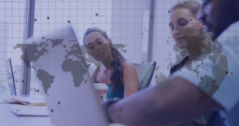 Innovative Team Collaboration Scene in Modern Office Setting