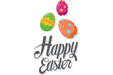 colorful easter eggs with festive happy easter text transparent background - Download Free Stock Videos Pikwizard.com